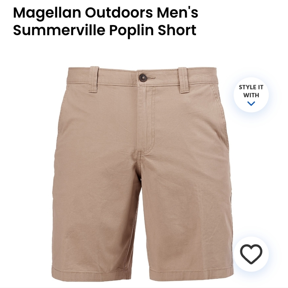 Magellan Outdoors Men's Summerville Poplin Shorts size 42W